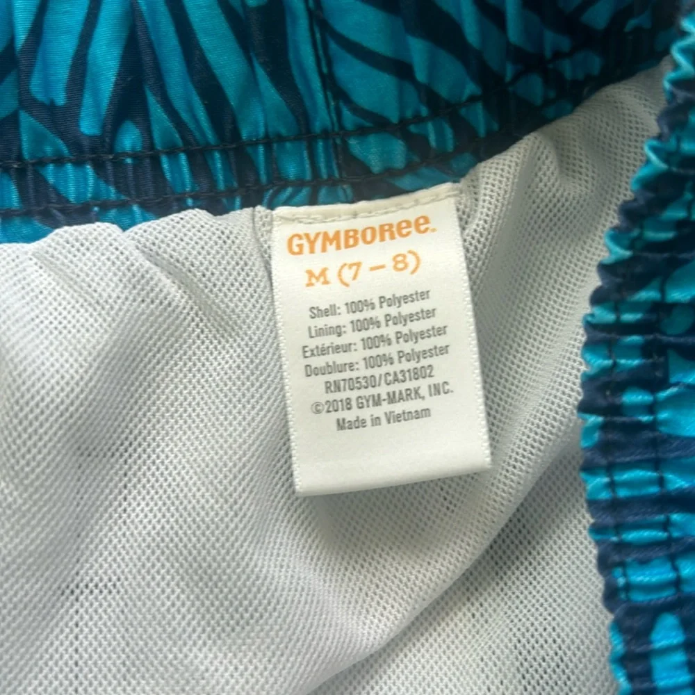 Gymboree Boys Medium (7-8) Blue Swim Trunks